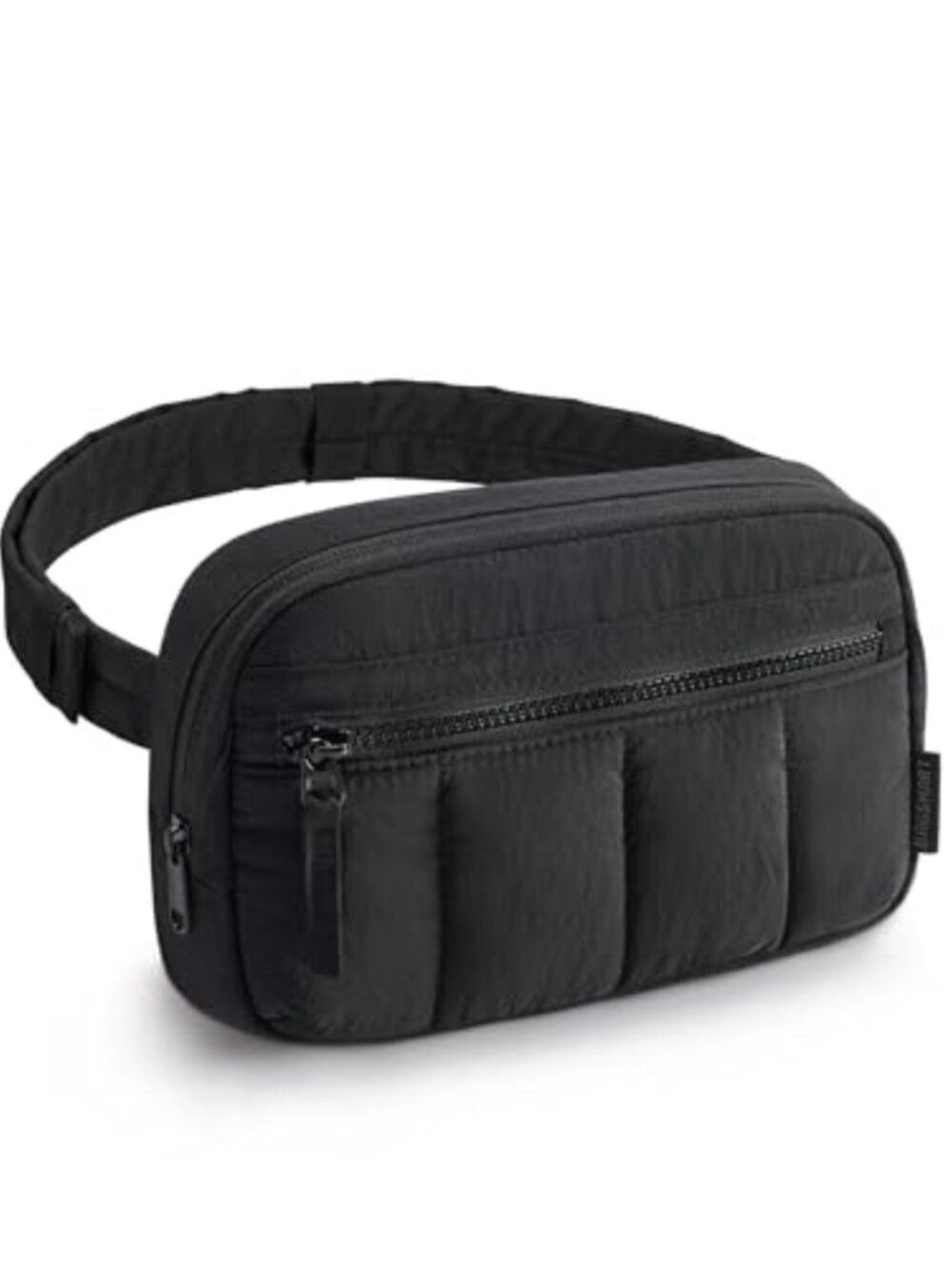Quilted Puffy Nylon Belt Bag Crossbody Waist Pack Multi Pocket Travel